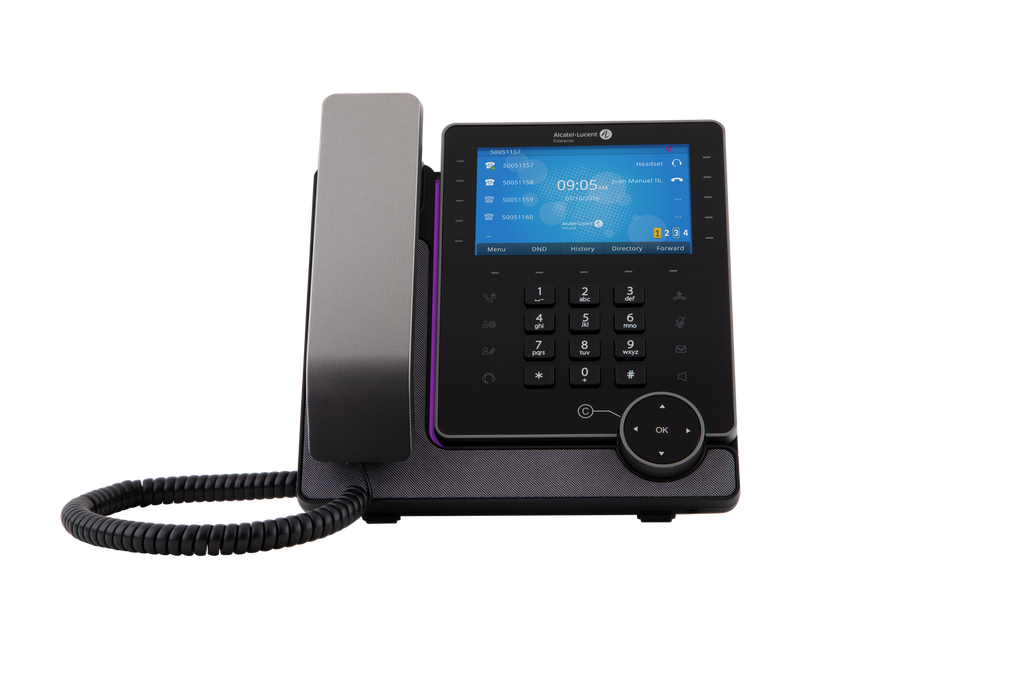 ALE / Myriad M8 - Téléphone SIP trés haut de gamme avec écran couleur - 2 ports RJ45 gigabit, 2 ports USB, Connexion Bluetooth 